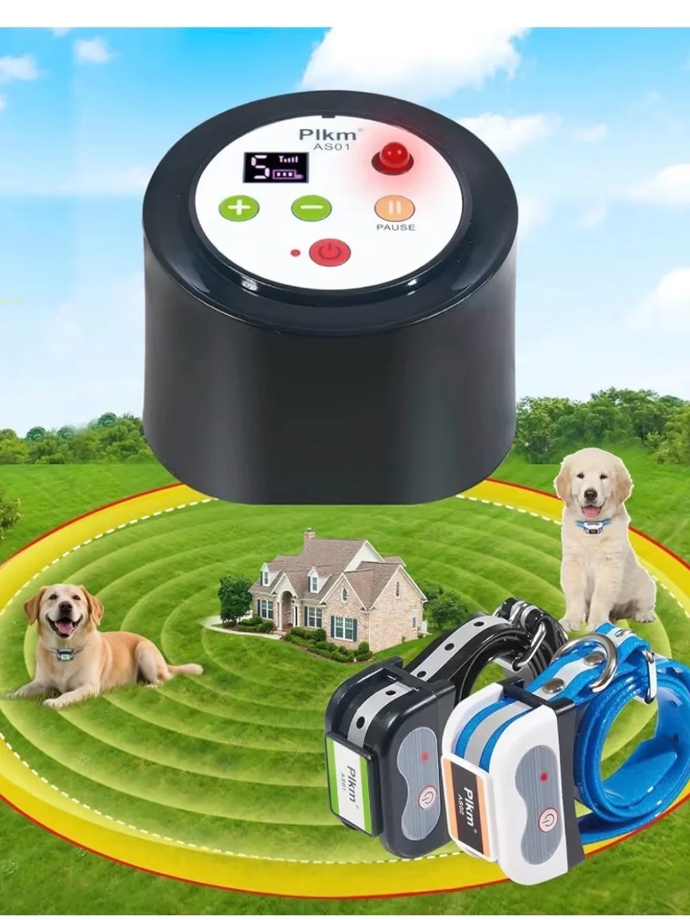NWT - Plkm Pet Intelligent Wireless Dog Fence - Black